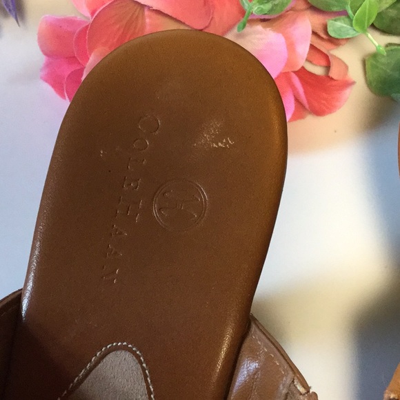 Cole Haan Slide On Heels, Camel - Picture 3 of 7